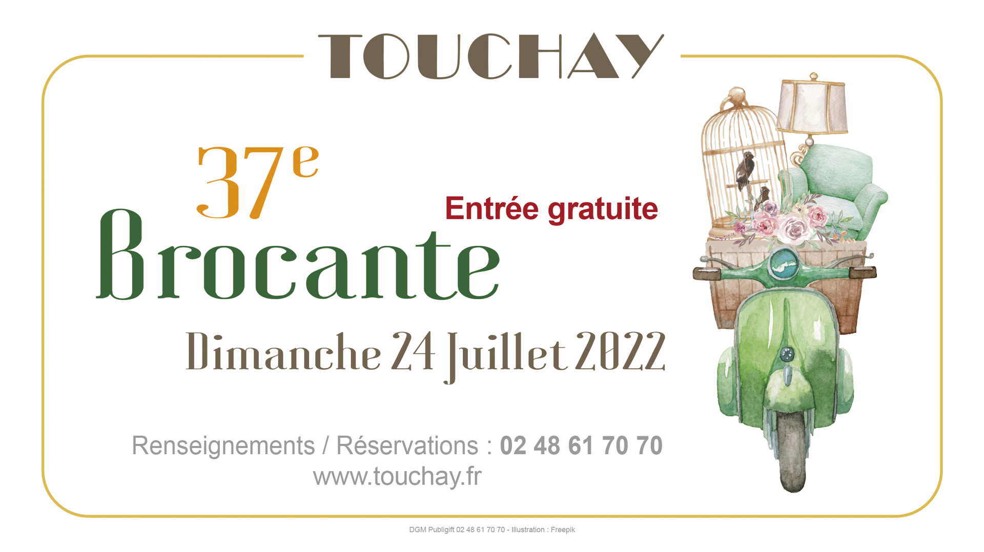 Affiche brocante Touchay