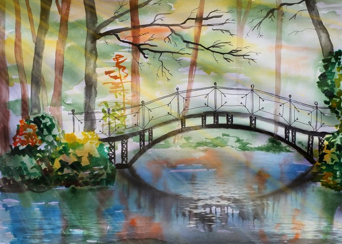 Peinture d'un pont