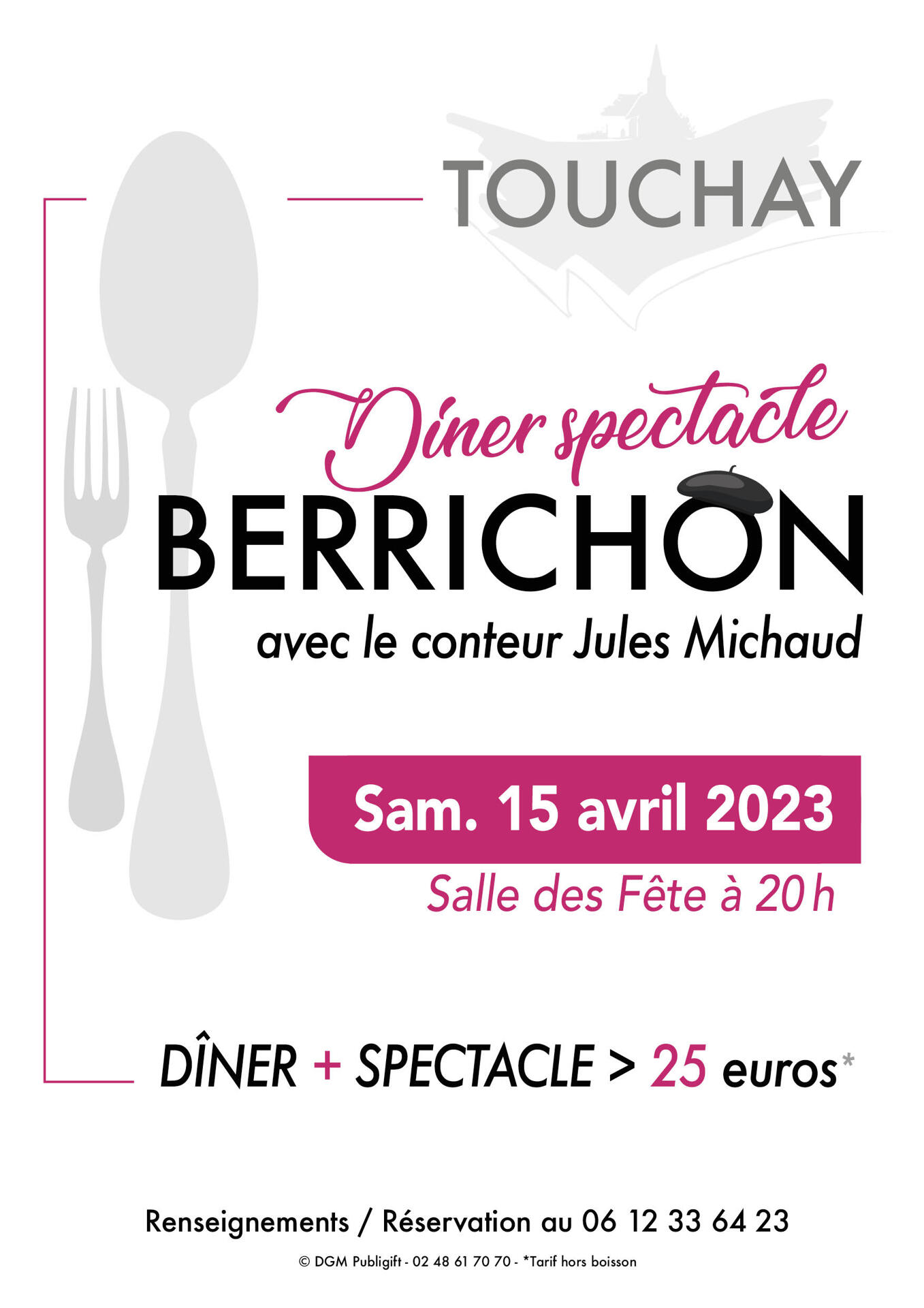 Affiche dîner spectacle berrichon